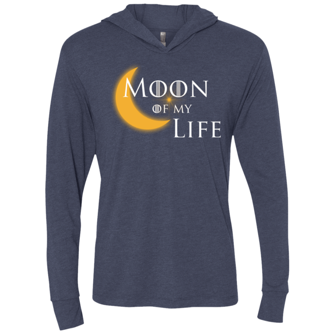 T-Shirts Vintage Navy / X-Small Moon of my Life Triblend Long Sleeve Hoodie Tee