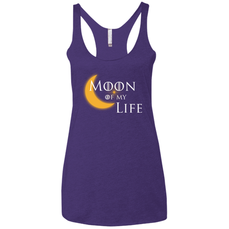 T-Shirts Purple / X-Small Moon of my Life Women's Triblend Racerback Tank