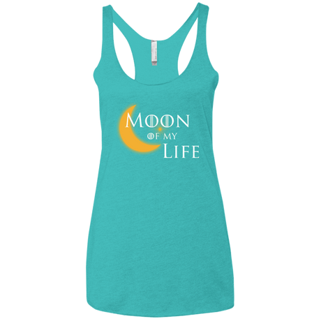 T-Shirts Tahiti Blue / X-Small Moon of my Life Women's Triblend Racerback Tank