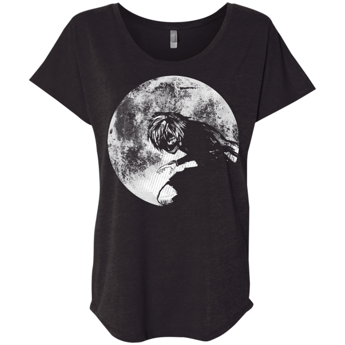 T-Shirts Vintage Black / X-Small Moon Triblend Dolman Sleeve