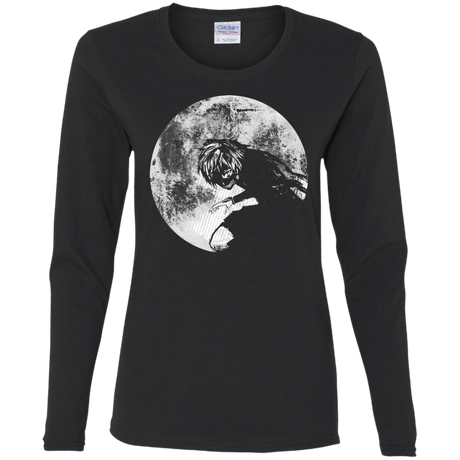 T-Shirts Black / S Moon Women's Long Sleeve T-Shirt