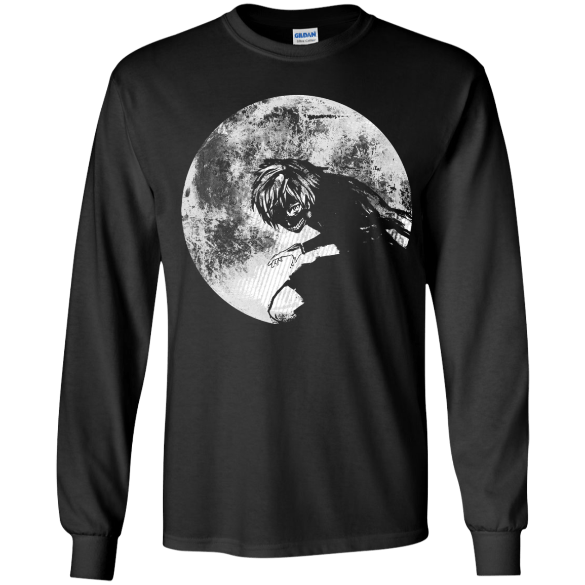 T-Shirts Black / YS Moon Youth Long Sleeve T-Shirt