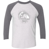 T-Shirts Heather White/Premium Heather / X-Small Moonlight Men's Triblend 3/4 Sleeve