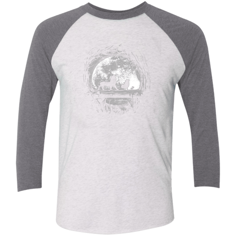 T-Shirts Heather White/Premium Heather / X-Small Moonlight Men's Triblend 3/4 Sleeve