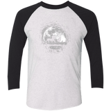 T-Shirts Heather White/Vintage Black / X-Small Moonlight Men's Triblend 3/4 Sleeve