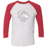 T-Shirts Heather White/Vintage Red / X-Small Moonlight Men's Triblend 3/4 Sleeve