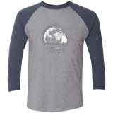 T-Shirts Premium Heather/ Vintage Navy / X-Small Moonlight Men's Triblend 3/4 Sleeve