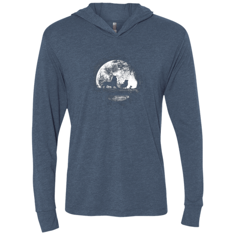 T-Shirts Indigo / X-Small Moonlight Triblend Long Sleeve Hoodie Tee