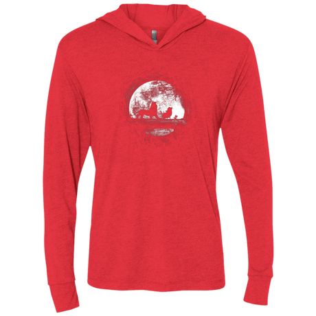 T-Shirts Vintage Red / X-Small Moonlight Triblend Long Sleeve Hoodie Tee