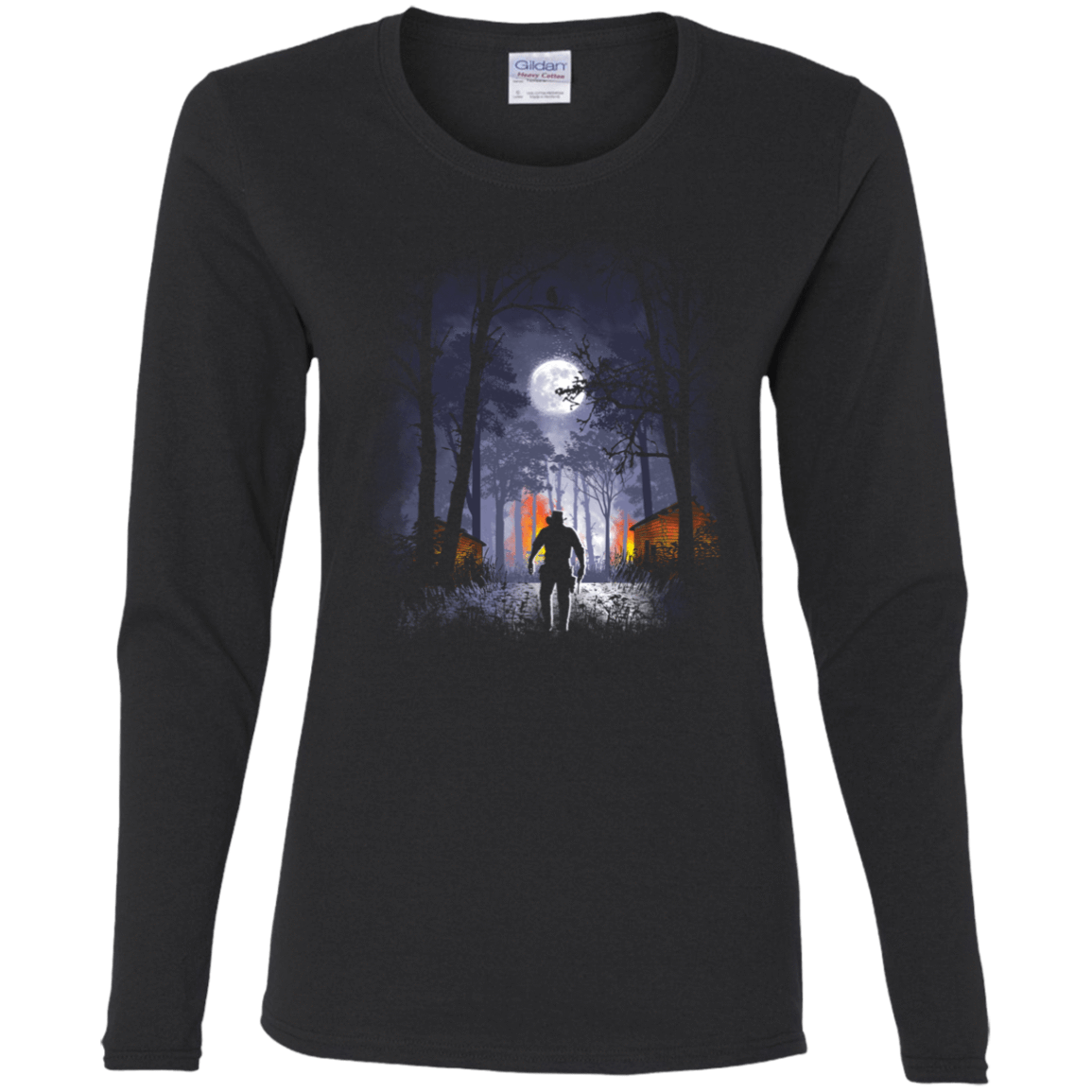 T-Shirts Black / S Moonlight Women's Long Sleeve T-Shirt