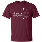 T-Shirts Maroon / S Moonlit Travels T-Shirt