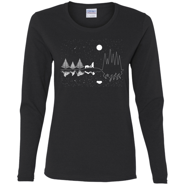 T-Shirts Black / S Moonlit Travels Women's Long Sleeve T-Shirt