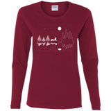 T-Shirts Cardinal / S Moonlit Travels Women's Long Sleeve T-Shirt