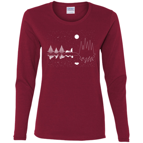 T-Shirts Cardinal / S Moonlit Travels Women's Long Sleeve T-Shirt