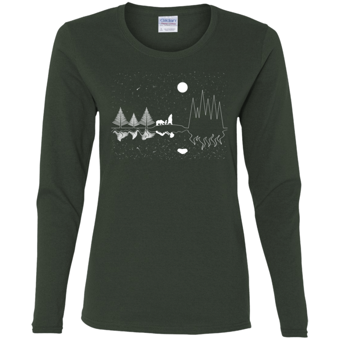 T-Shirts Forest / S Moonlit Travels Women's Long Sleeve T-Shirt