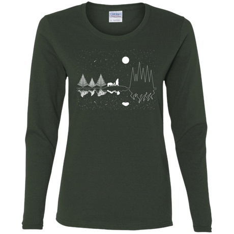 T-Shirts Forest / S Moonlit Travels Women's Long Sleeve T-Shirt