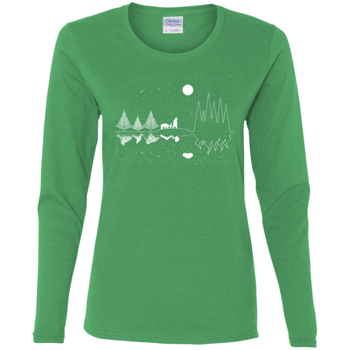T-Shirts Irish Green / S Moonlit Travels Women's Long Sleeve T-Shirt