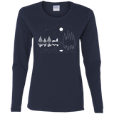 T-Shirts Navy / S Moonlit Travels Women's Long Sleeve T-Shirt