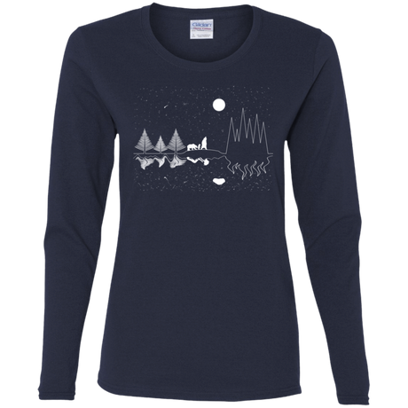 T-Shirts Navy / S Moonlit Travels Women's Long Sleeve T-Shirt