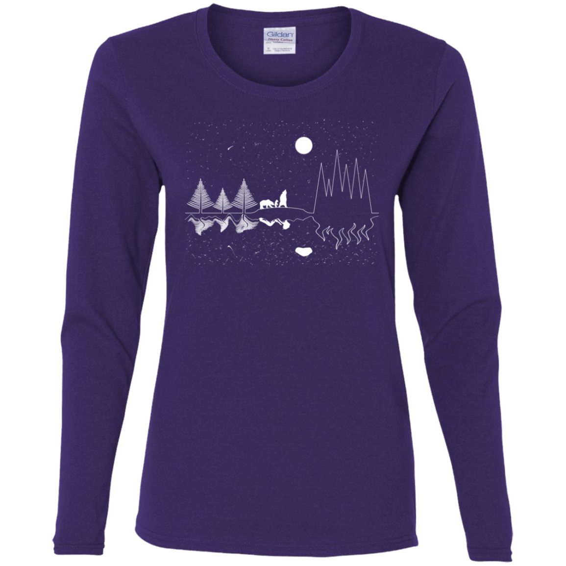 T-Shirts Purple / S Moonlit Travels Women's Long Sleeve T-Shirt