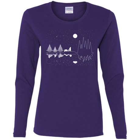 T-Shirts Purple / S Moonlit Travels Women's Long Sleeve T-Shirt