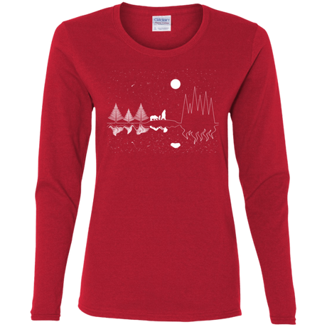 T-Shirts Red / S Moonlit Travels Women's Long Sleeve T-Shirt