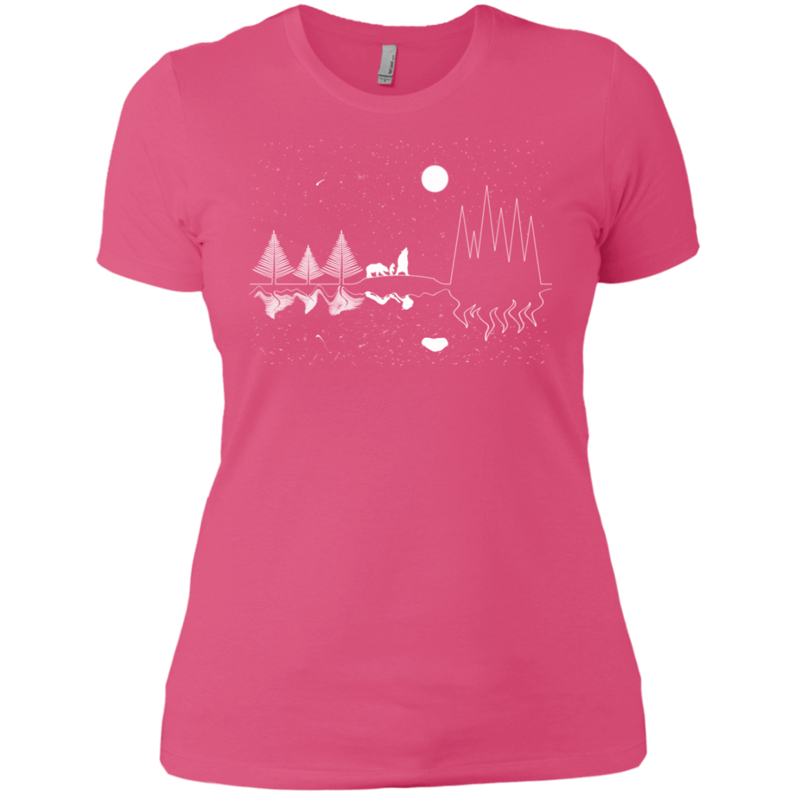 T-Shirts Hot Pink / X-Small Moonlit Travels Women's Premium T-Shirt