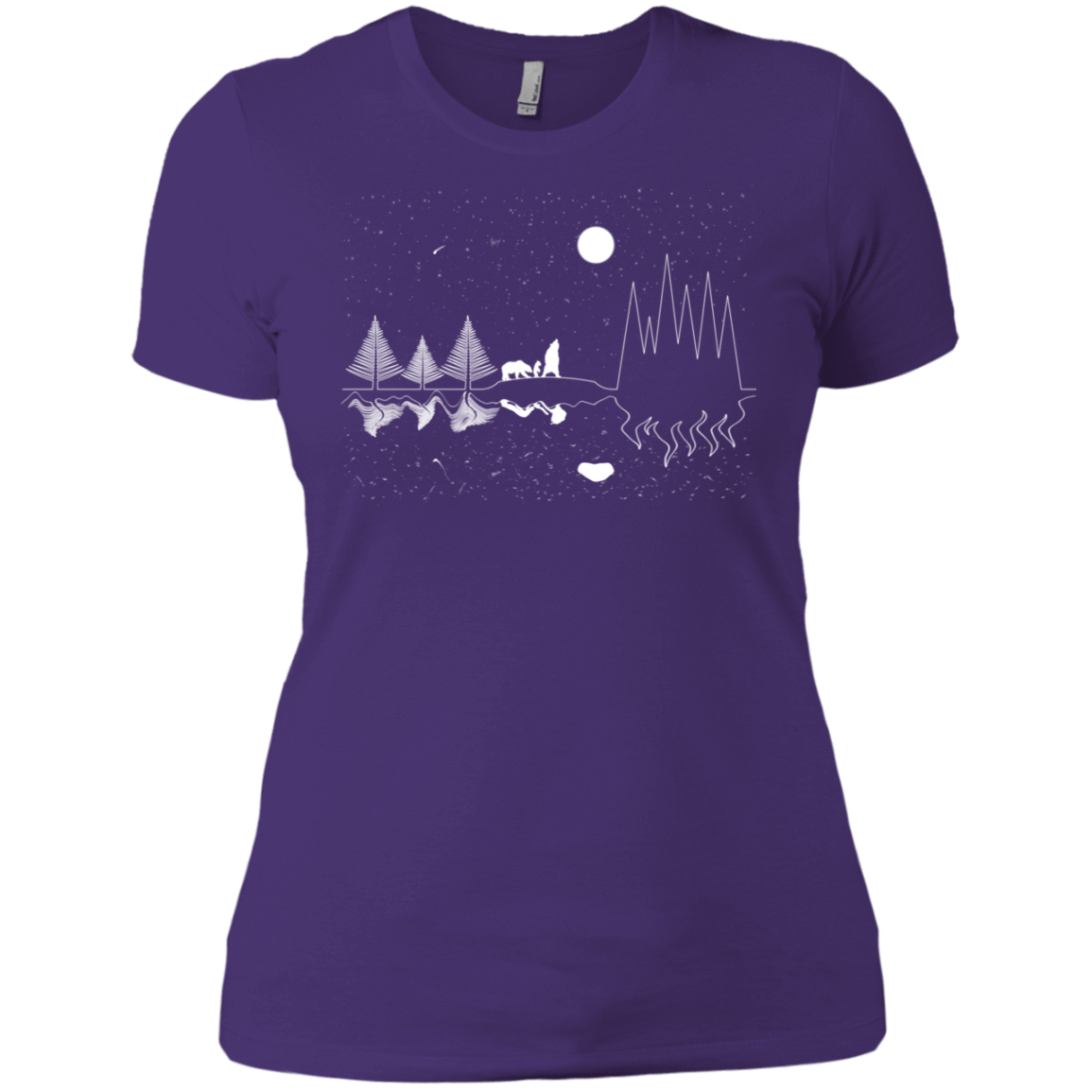 T-Shirts Purple Rush/ / X-Small Moonlit Travels Women's Premium T-Shirt