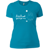 T-Shirts Turquoise / X-Small Moonlit Travels Women's Premium T-Shirt