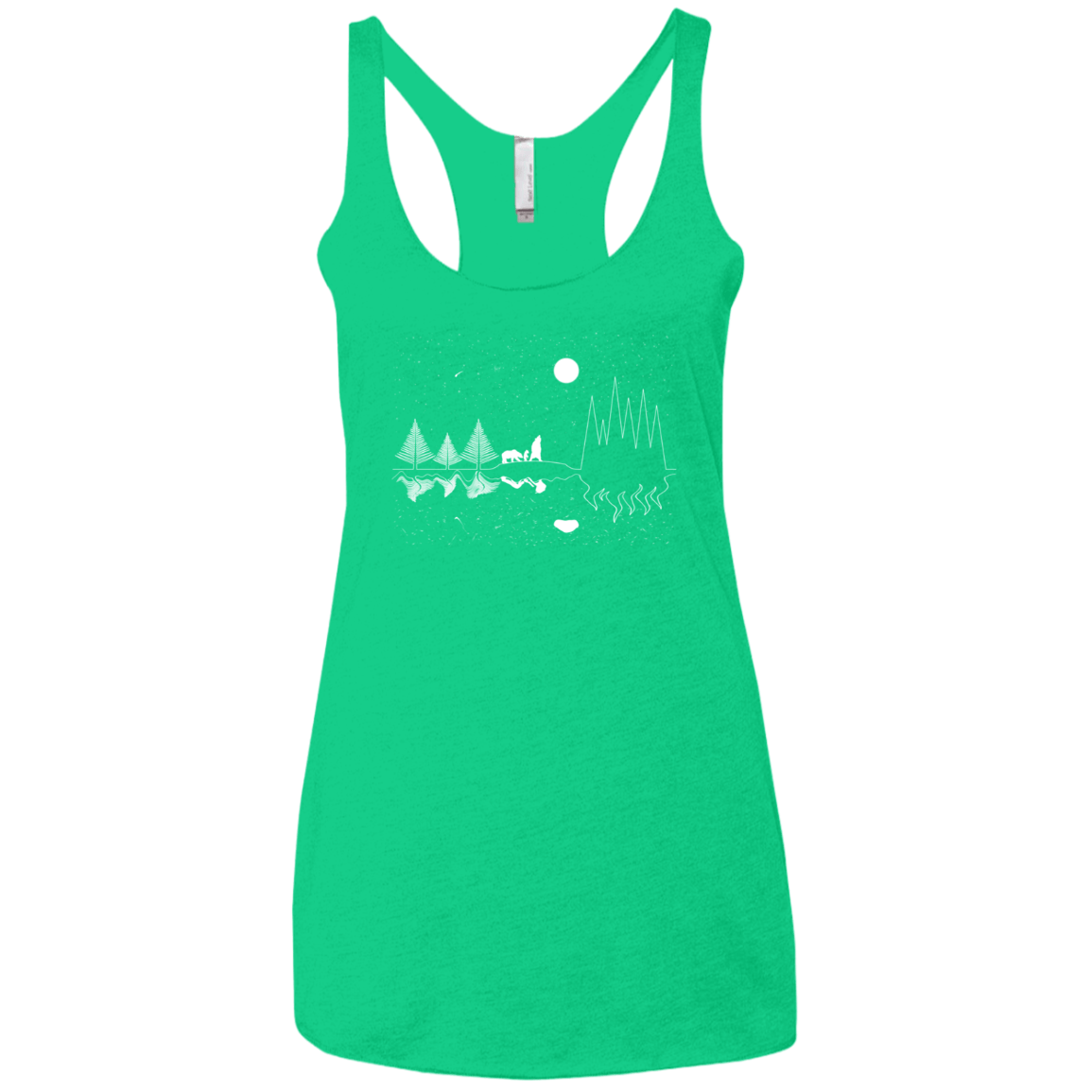 Moonlit Travels Women's Triblend Racerback Tank