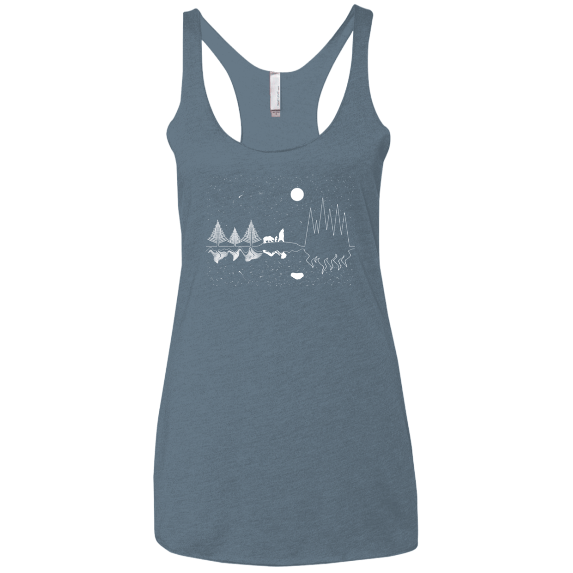 Moonlit Travels Women's Triblend Racerback Tank