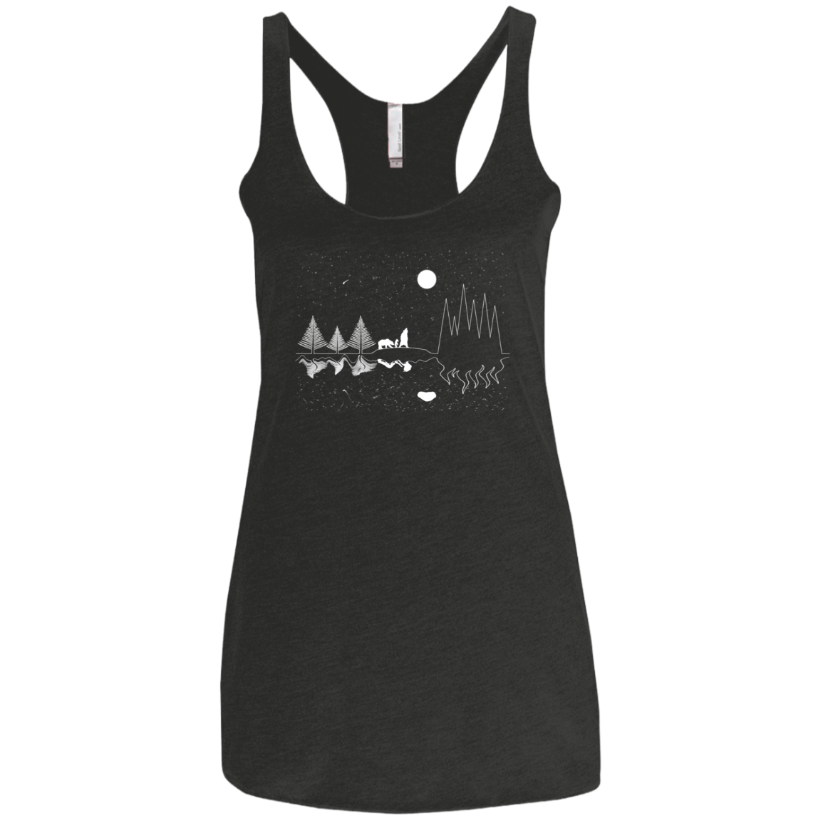 Moonlit Travels Women's Triblend Racerback Tank