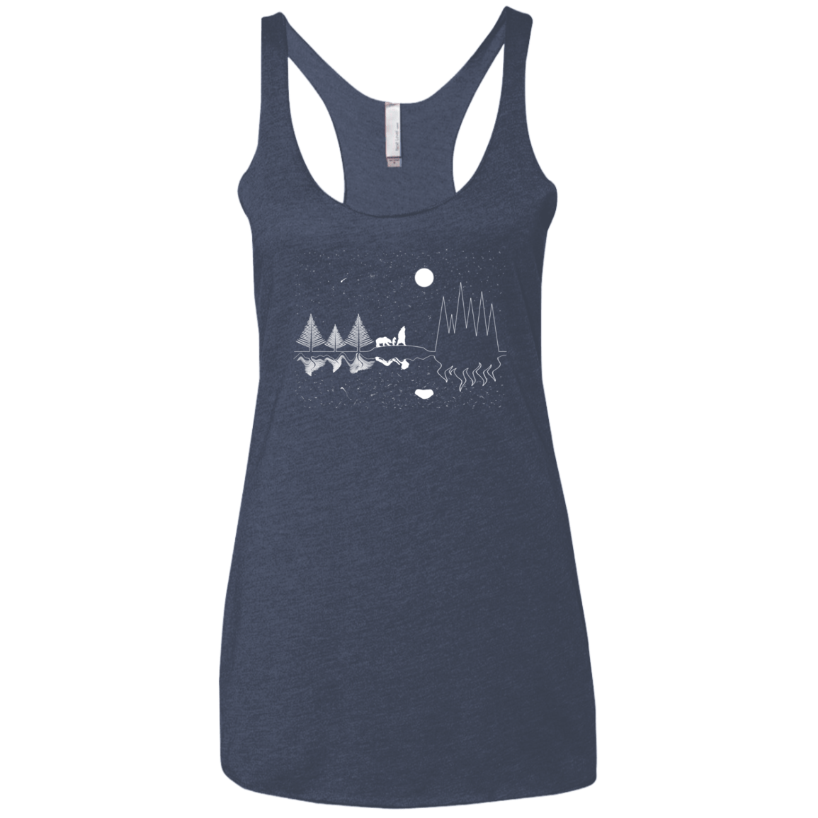 Moonlit Travels Women's Triblend Racerback Tank