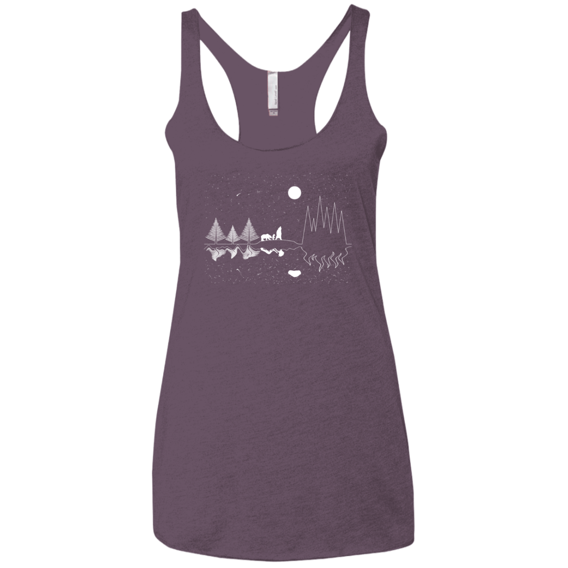 Moonlit Travels Women's Triblend Racerback Tank