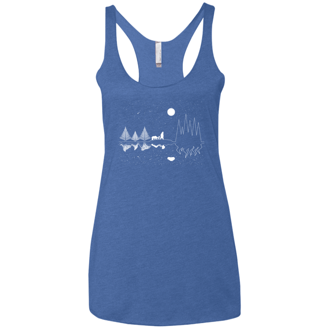 Moonlit Travels Women's Triblend Racerback Tank