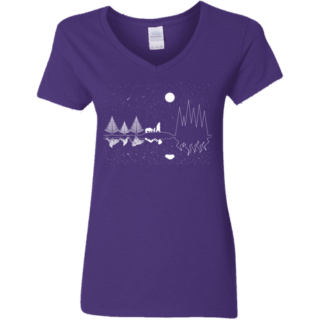 T-Shirts Purple / S Moonlit Travels Women's V-Neck T-Shirt