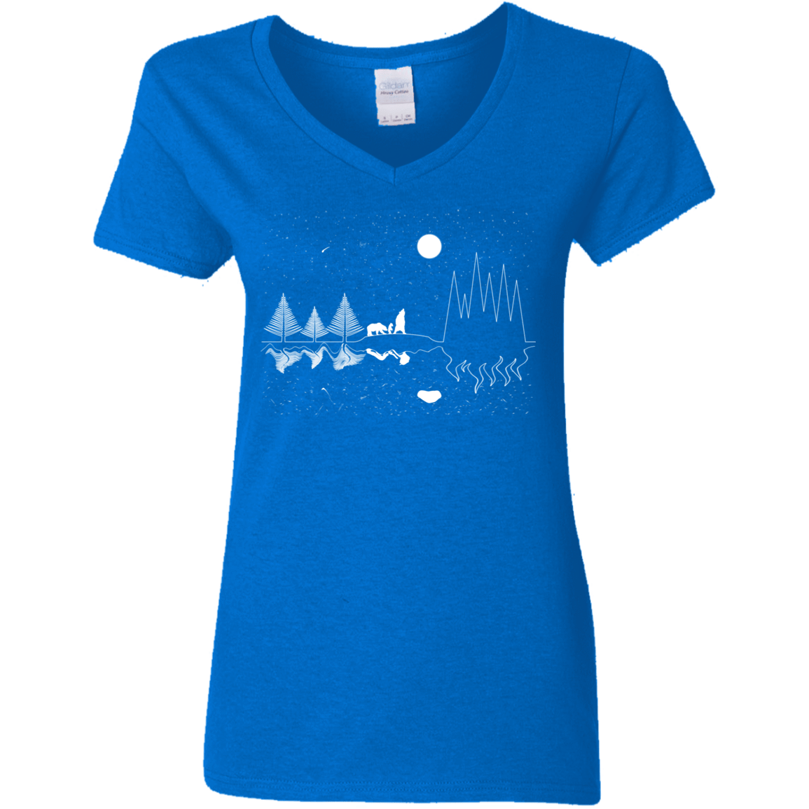 T-Shirts Royal / S Moonlit Travels Women's V-Neck T-Shirt