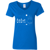 T-Shirts Royal / S Moonlit Travels Women's V-Neck T-Shirt