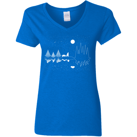 T-Shirts Royal / S Moonlit Travels Women's V-Neck T-Shirt