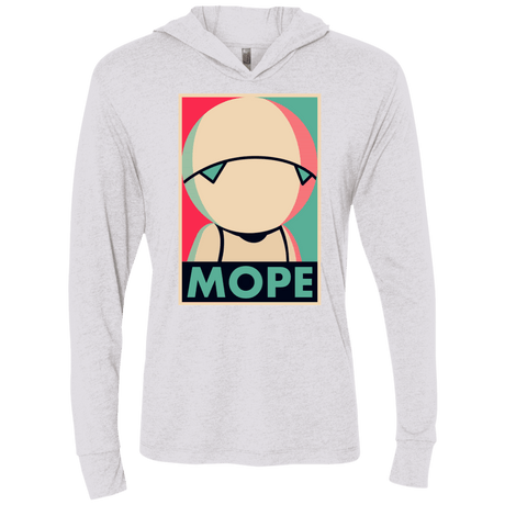 T-Shirts Heather White / X-Small Mope Around Triblend Long Sleeve Hoodie Tee