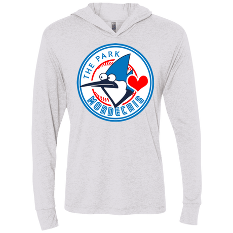 T-Shirts Heather White / X-Small Mordecais Triblend Long Sleeve Hoodie Tee