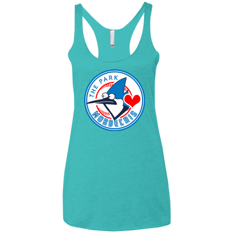 T-Shirts Tahiti Blue / X-Small Mordecais Women's Triblend Racerback Tank