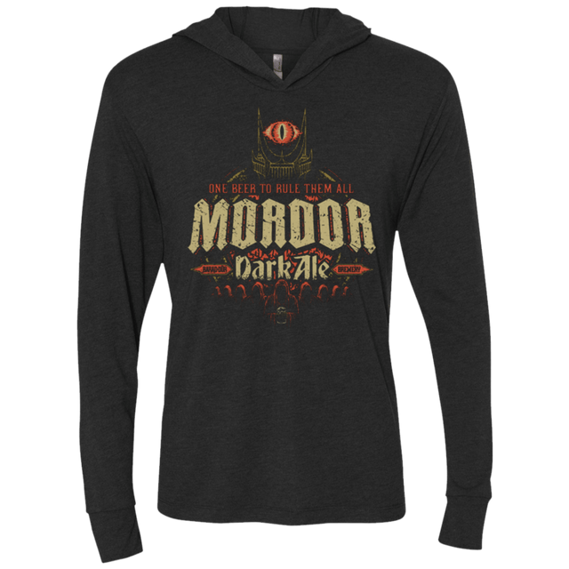 T-Shirts Vintage Black / X-Small Mordor Dark Triblend Long Sleeve Hoodie Tee