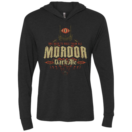 T-Shirts Vintage Black / X-Small Mordor Dark Triblend Long Sleeve Hoodie Tee