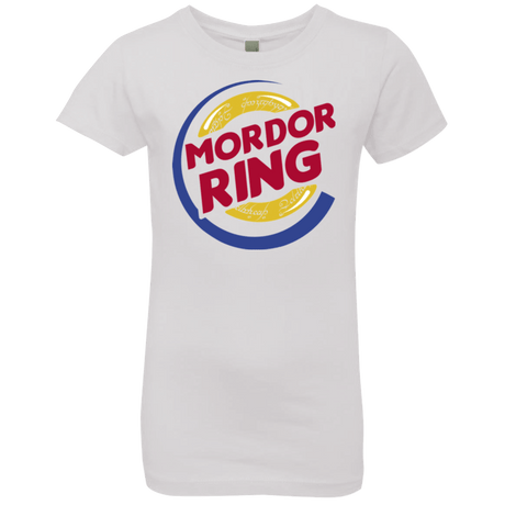 T-Shirts White / YXS Mordor Ring Girls Premium T-Shirt