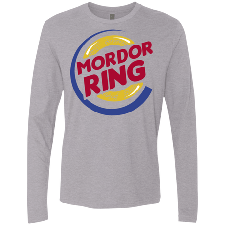 T-Shirts Heather Grey / Small Mordor Ring Men's Premium Long Sleeve