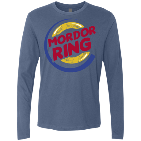T-Shirts Indigo / Small Mordor Ring Men's Premium Long Sleeve
