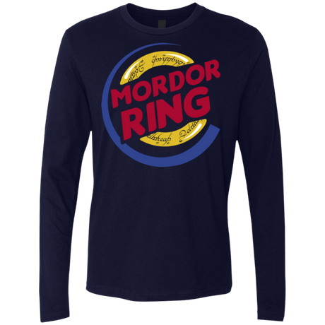 T-Shirts Midnight Navy / Small Mordor Ring Men's Premium Long Sleeve