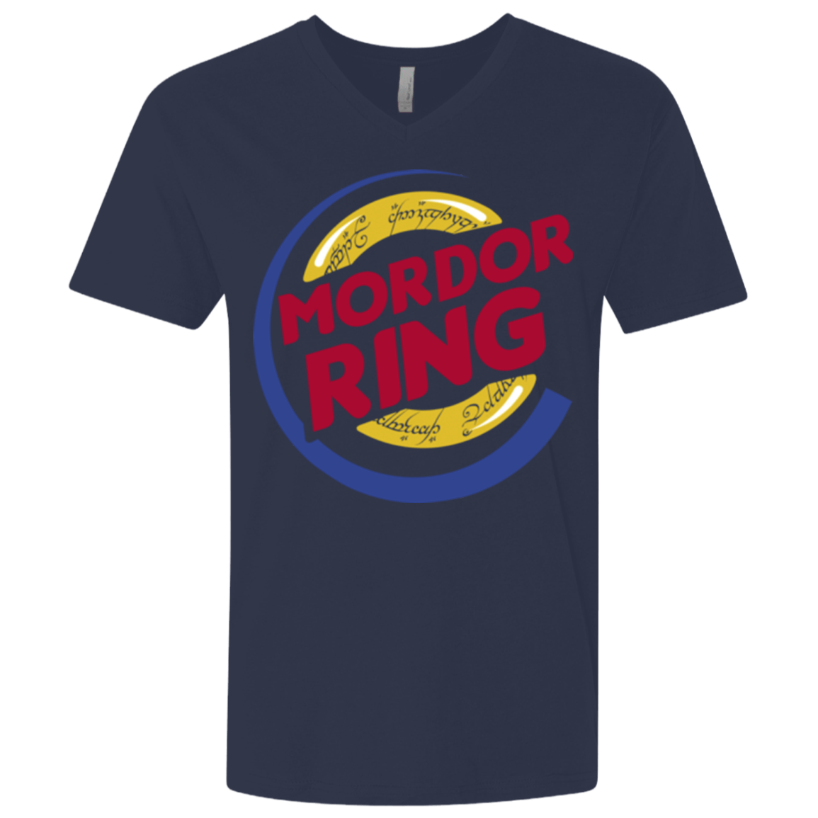 T-Shirts Midnight Navy / X-Small Mordor Ring Men's Premium V-Neck