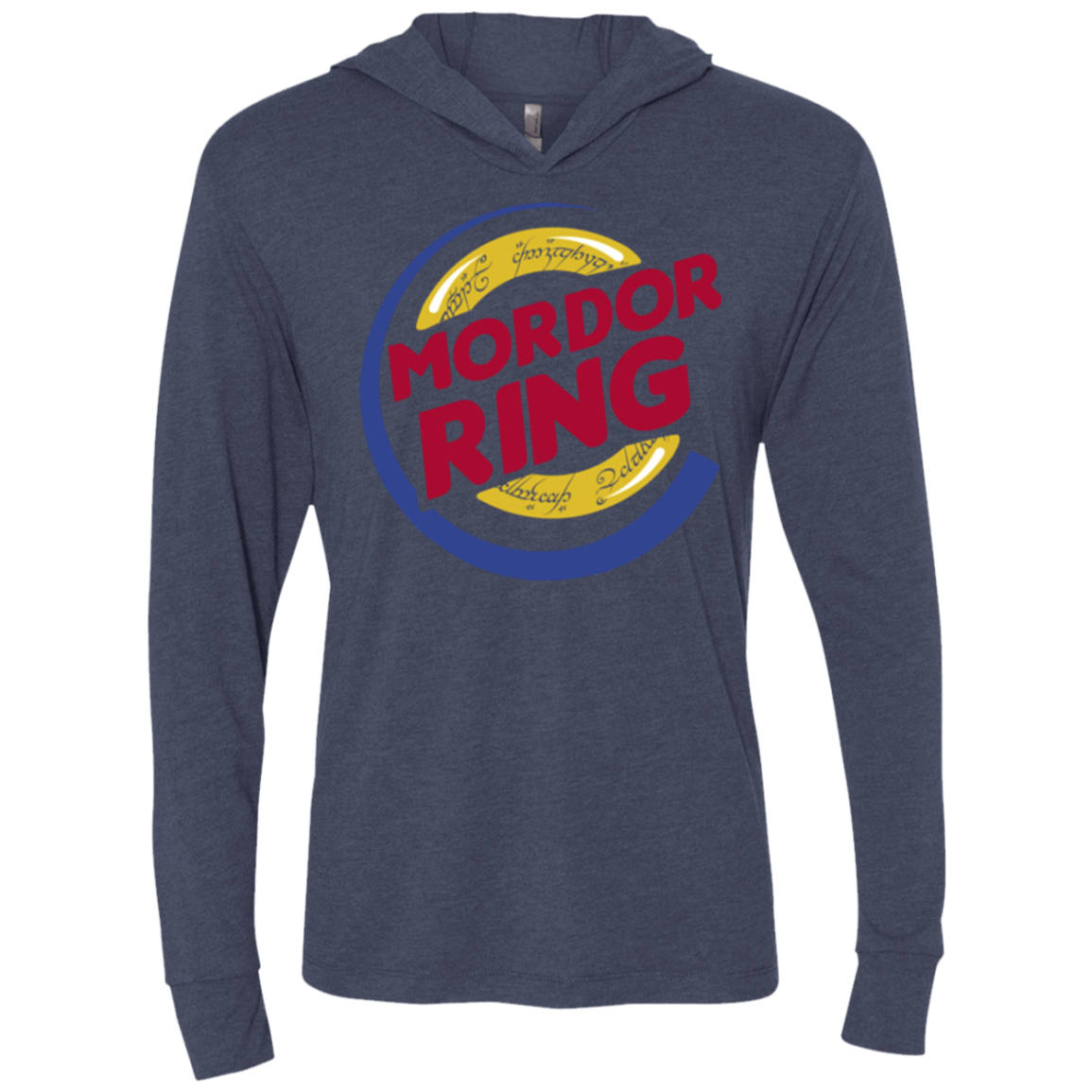 T-Shirts Vintage Navy / X-Small Mordor Ring Triblend Long Sleeve Hoodie Tee